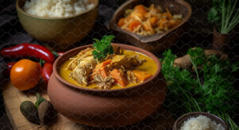 Rice with chicken Curry and Veg Pulao