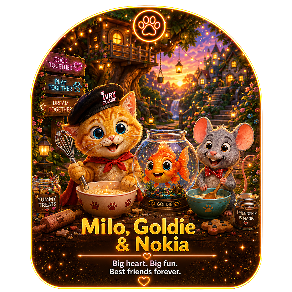 Milo, Goldie, Nokia Magical Friends Forever!